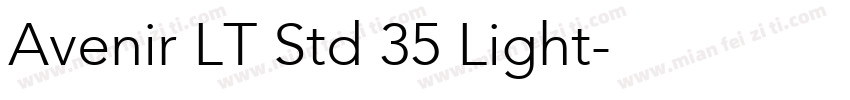 Avenir LT Std 35 Light字体转换